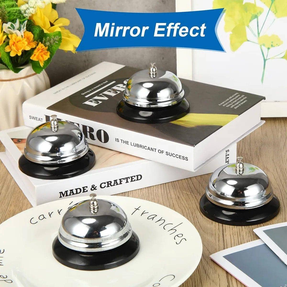 Pack of 2 Chrome Service Call Bells for Counters and Reception Desks - view 4