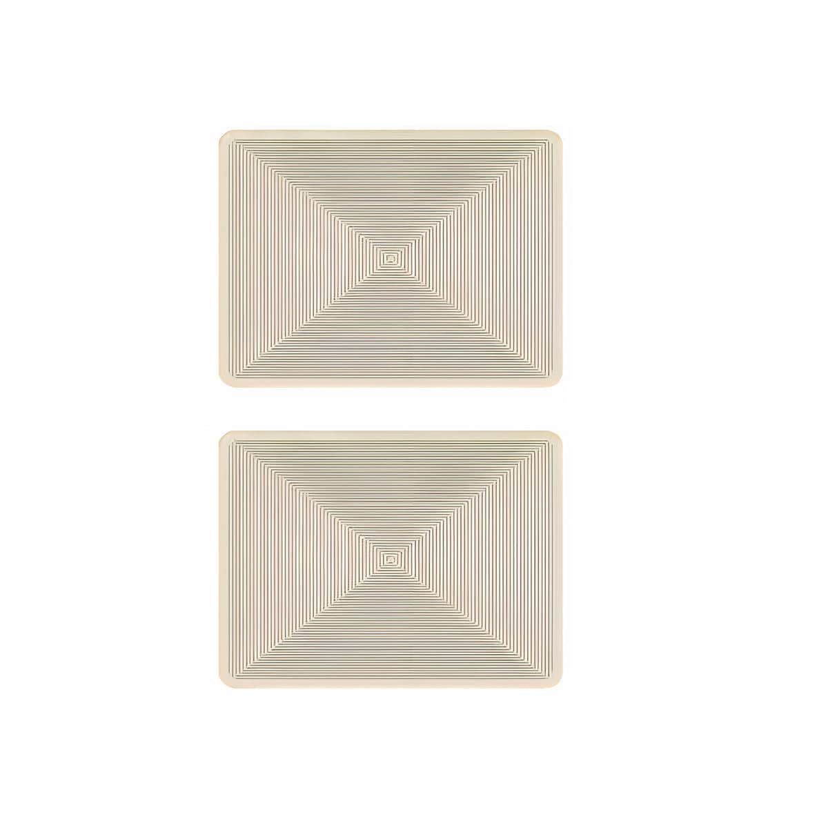 Pack of 2 Kitchen Absorbent Pad Heat Insulation Mat Draining Countertop - Diagonal Stripe Pattern