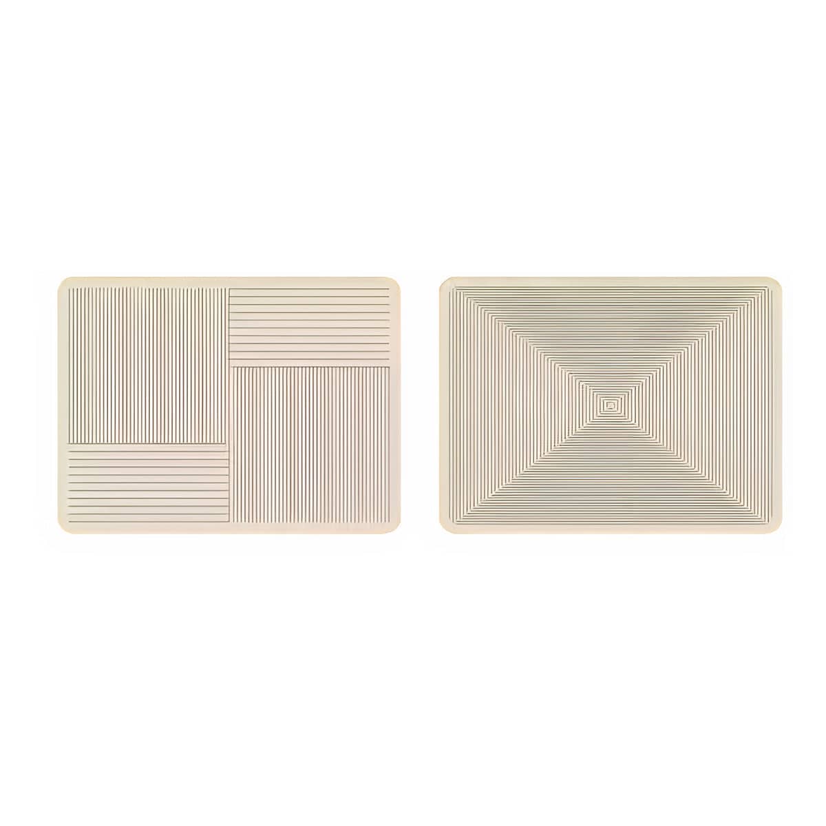 Pack of 2 Kitchen Absorbent Pad Heat Insulation Mat Draining Countertop - Diagonal Stripe Pattern - view 3