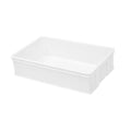 Pack of 2 Rectangular Thickened Plastic Storage Box Durable for Household - White, 71 x 45.5 x 18 cm