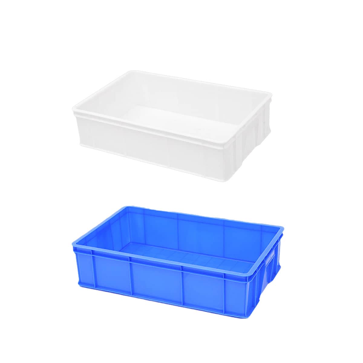 Pack of 2 Rectangular Thickened Plastic Storage Box Durable for Household - White, 71 x 45.5 x 18 cm - view 3