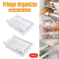 Pack of 2 Refrigerator Storage Drawer Fridge Organiser Rack Egg Holder - 4 Grid Dividers - view 2