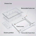 Pack of 2 Refrigerator Storage Drawer Fridge Organiser Rack Egg Holder - 4 Grid Dividers - view 4
