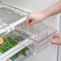 Pack of 2 Refrigerator Storage Drawer Fridge Organiser Rack Egg Holder - 4 Grid Dividers - view 5