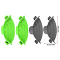 Pack of 2 Silicone Clip on Pot Strainers for Draining Pasta and Vegetables - Grey - view 4