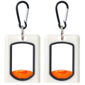 Pack of 2 Square Cable Tie Organisers with Carabiner, Glow in the Dark - view 2