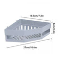 Pack of 2 Wall Mounted Corner Storage Shelves for Bathroom and Kitchen - White and Grey - view 3