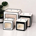 Pack of 20 Open Window Square Transparent Gift Bags - Black 15-15-15cm - view 4