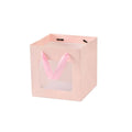 Pack of 20 Open Window Square Transparent Gift Bags - Black 20-20-20cm