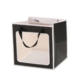 Pack of 20 Open Window Square Transparent Gift Bags - Pink 30-30-30cm