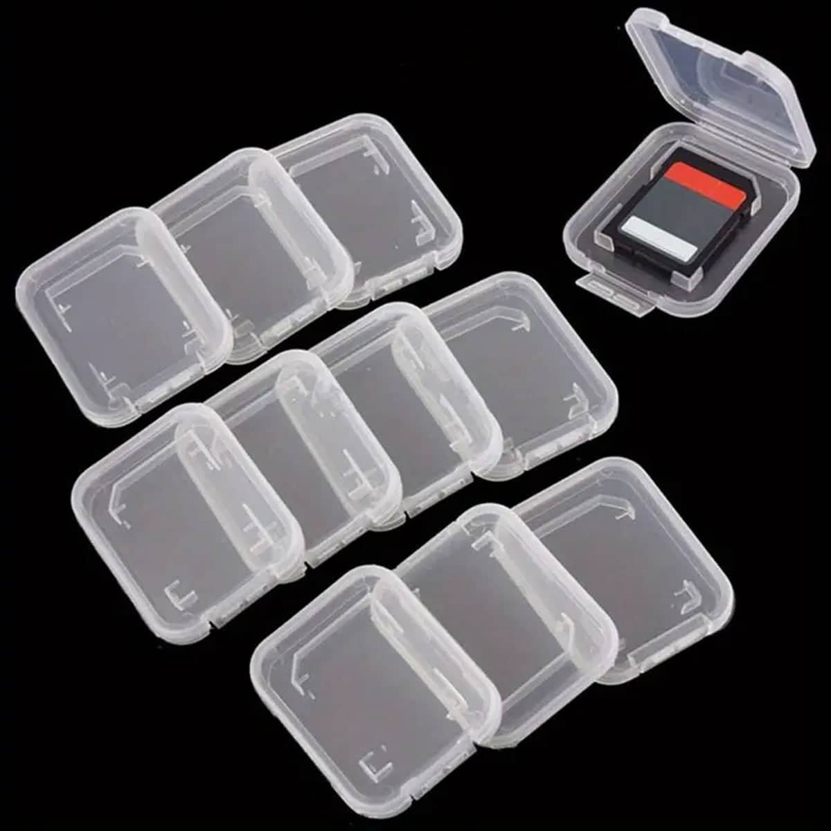 Pack of 20 Plastic SD Card Storage Case Dustproof Memory Card Organising - Large, 5.3 x 4.3 x 0.75 cm - view 5