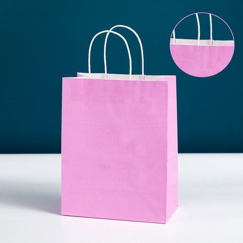 Pack of 20 Small Kraft Paper Gift Bags with Handles for Shopping and Party Favours - Dark Green - view 18