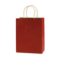 Pack of 20 Small Kraft Paper Gift Bags with Handles for Shopping and Party Favours - Red
