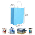 Pack of 20 Small Kraft Paper Gift Bags with Handles for Shopping and Party Favours - White - view 4
