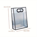 Pack of 25 Transparent PVC Handbags - White Trim, 26 x 18 x 8cm - view 5