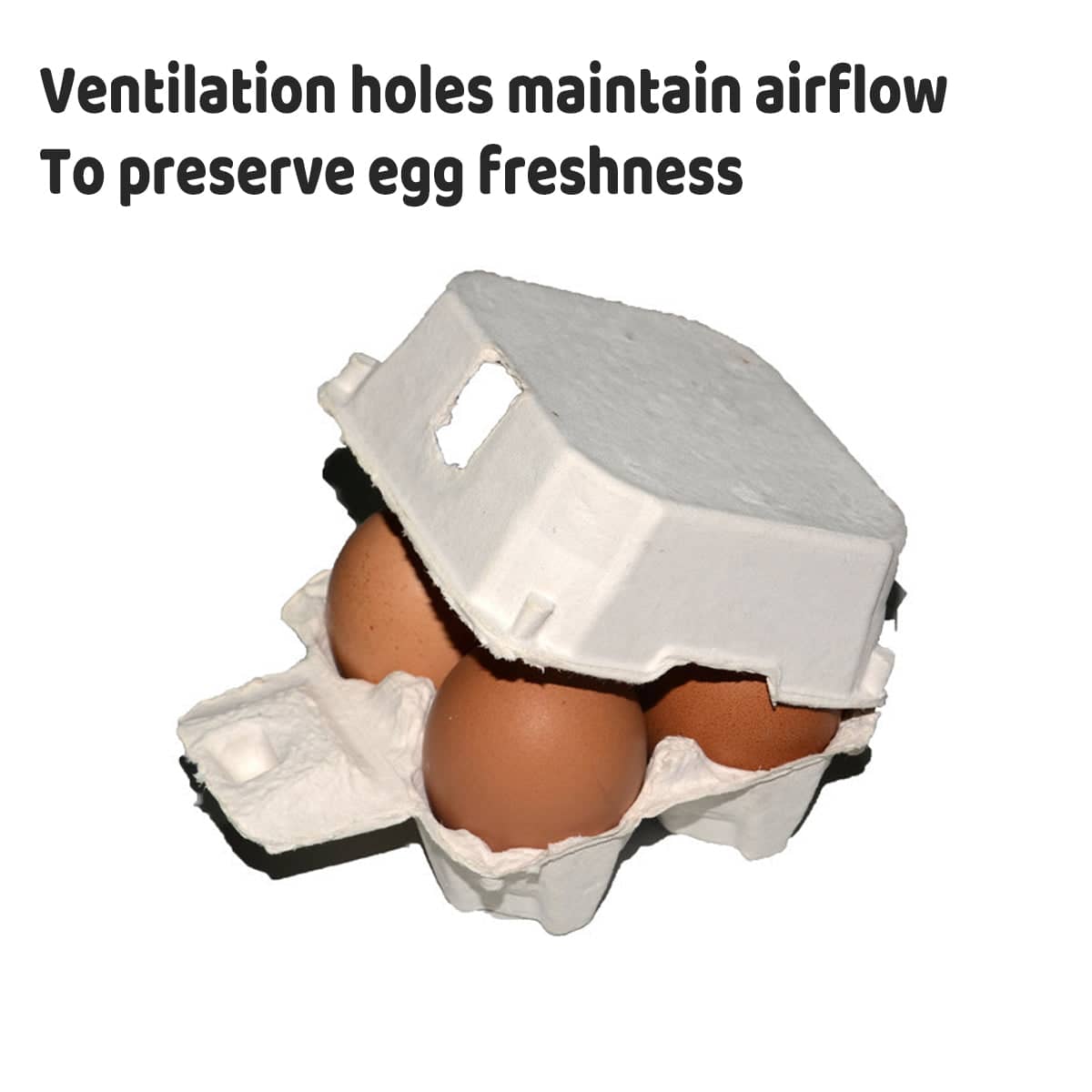 Pack of 300 Four Slot Molded Pulp Paper Egg Trays for Packaging and Transport - view 5