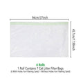 Pack of 4 Rolls Cat Litter Filter Bags for Pet Litter Pickup and Waste Disposal - view 3