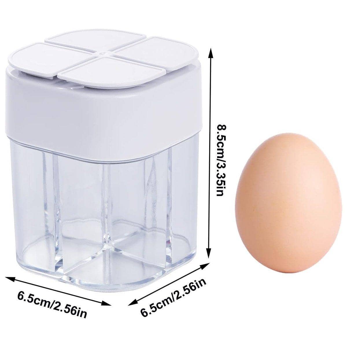 Pack of 4 Seasoning Jars with Four Compartments and Airtight Lids - Spice Storage Box - view 3