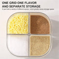 Pack of 4 Seasoning Jars with Four Compartments and Airtight Lids - Spice Storage Box - view 4