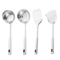 Pack of 4 Stainless Steel Kitchen Utensils - Slotted Turner, Spoon, Ladle and Skimmer - view 2