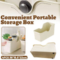 Pack of 4 Wheeled Kitchen Storage Boxes with Pulley for Pots and Spice Bottles
