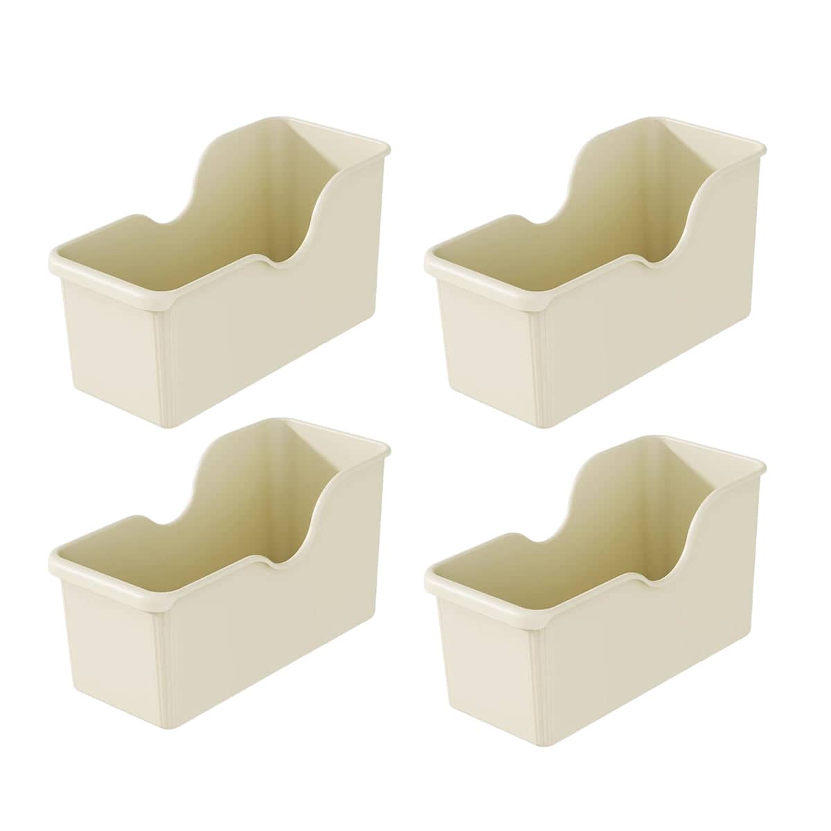 Pack of 4 Wheeled Kitchen Storage Boxes with Pulley for Pots and Spice Bottles - view 2
