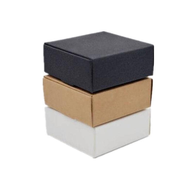 Pack of 40 White Paper Wedding Favour Boxes 7.5 x 7.5 x 3 cm for Cookie, Candy and Soap - view 3