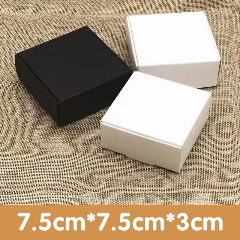 Pack of 40 White Paper Wedding Favour Boxes 7.5 x 7.5 x 3 cm for Cookie, Candy and Soap - view 4
