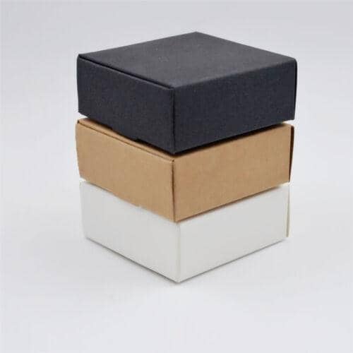Pack of 40 White Paper Wedding Favour Boxes 7.5 x 7.5 x 3 cm for Cookie, Candy and Soap - view 5