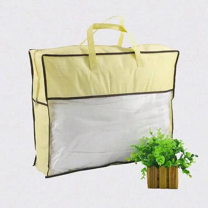 Pack of 5 Dustproof Zip Storage Bags for Quilts and Pillows - Beige, 30 x 40 x 10 cm - view 5