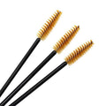 Pack of 50 Disposable Mascara Wands Eyelash Brushes Applicator - Black and Brown