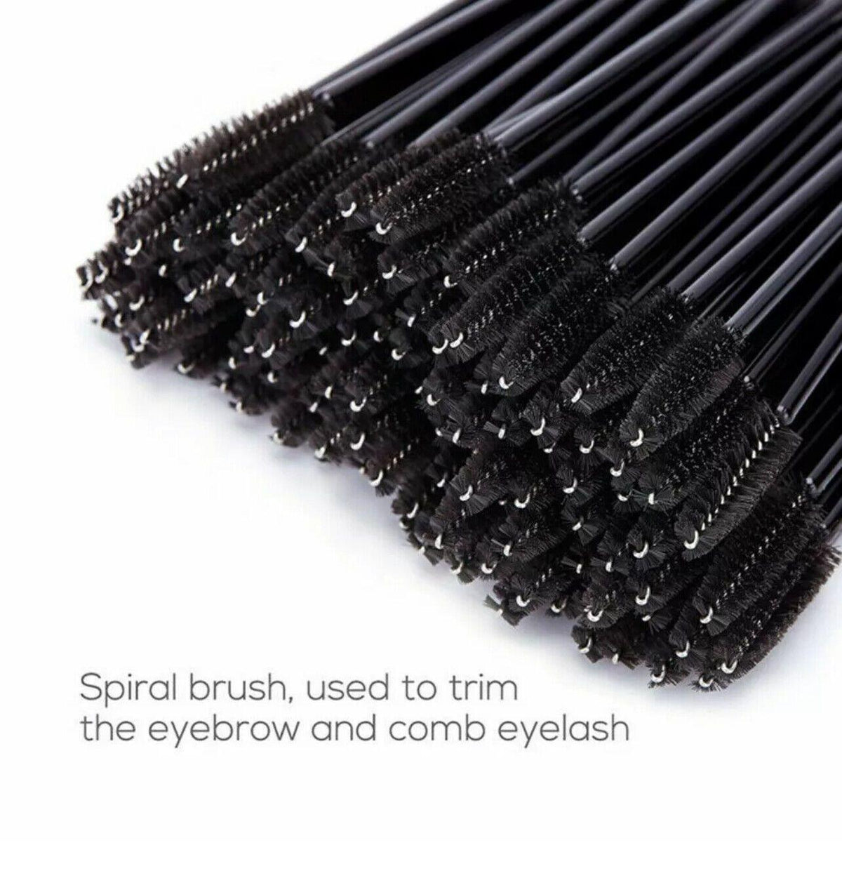 Pack of 50 Disposable Mascara Wands Eyelash Brushes Applicator - Black and Brown - view 6