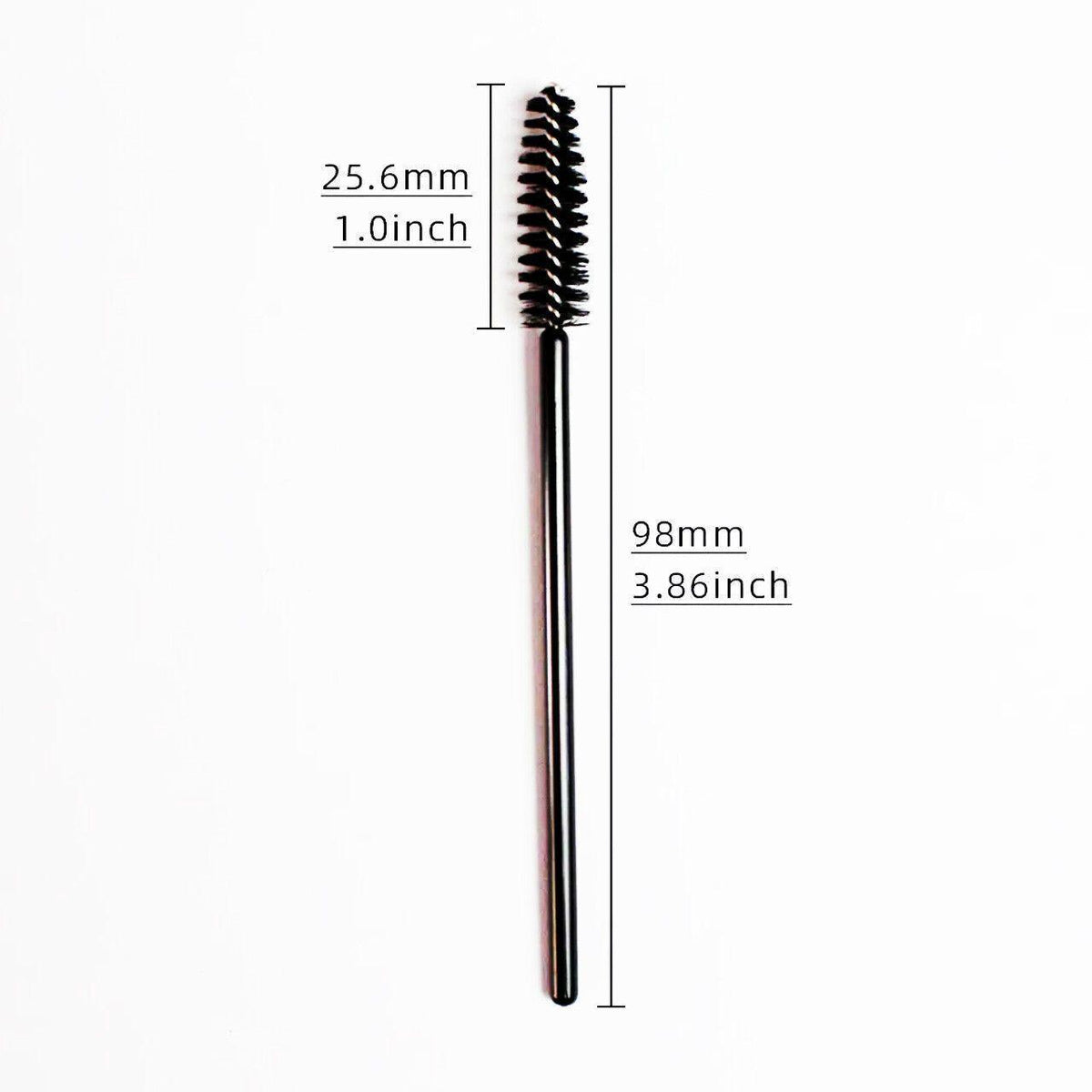 Pack of 50 Disposable Mascara Wands Eyelash Brushes Applicator - Black and Clear - view 10
