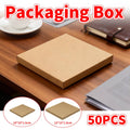 Pack of 50 Kraft Paper Box Quick Folded Packaging Shipping Box - Large, 15 cm x 15 cm x 1.6 cm - view 2