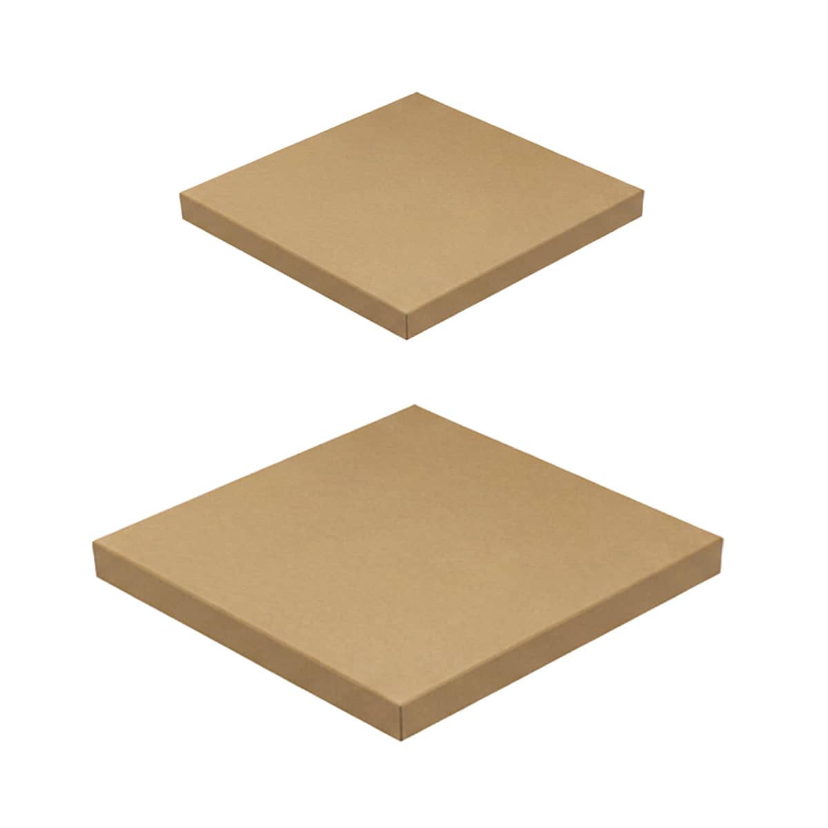 Pack of 50 Kraft Paper Box Quick Folded Packaging Shipping Box - Large, 15 cm x 15 cm x 1.6 cm - view 3