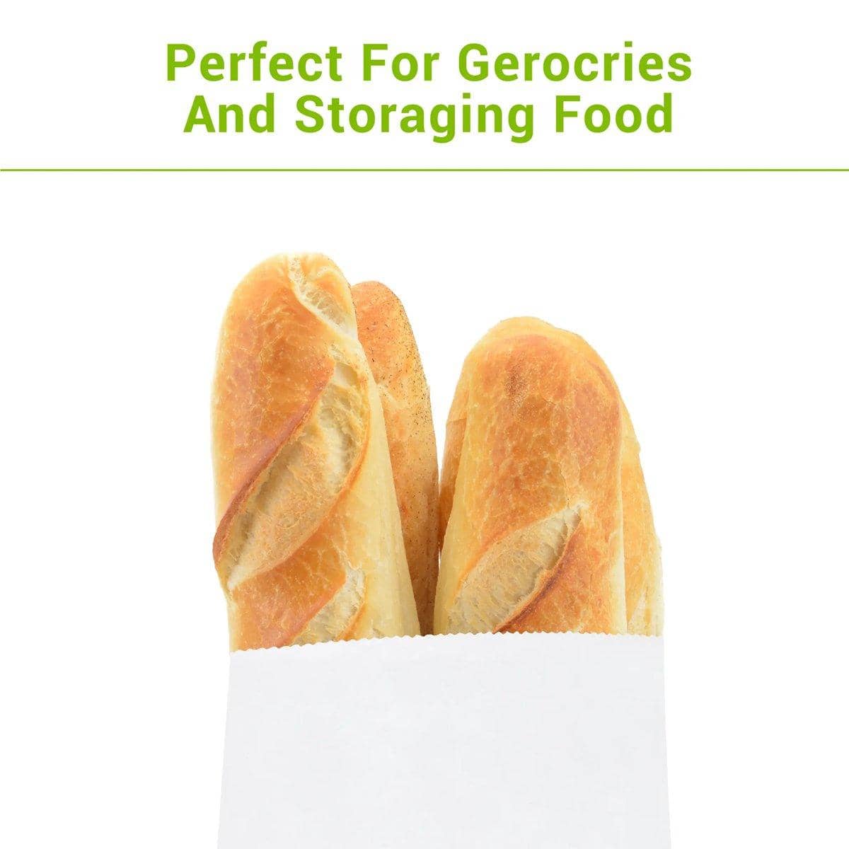 Pack of 500 Small White Kraft Paper Bags for Food Storage and Packaging - view 5