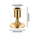 Pack of 6 Gold Iron Candle Holders for Christmas and Dinner Decor - view 3