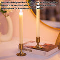 Pack of 6 Gold Iron Candle Holders for Christmas and Dinner Decor - view 4