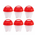 Pack of 6 Silicone Egg Cooker Cups with Lids for Boiling and Poaching - view 2