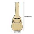 Padded Guitar Gig Bag with Double Shoulder Straps - 105 x 42 cm, Beige - view 3