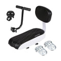 Padded Rear Passenger Bike Seat Kit with Backrest - Black and White - view 2