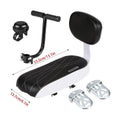Padded Rear Passenger Bike Seat Kit with Backrest - Black and White - view 3