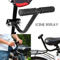 Padded Rear Passenger Bike Seat Kit with Backrest - Black and White - view 5
