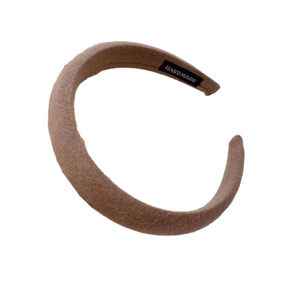 Padded Sponge Headband for Women - Light Brown