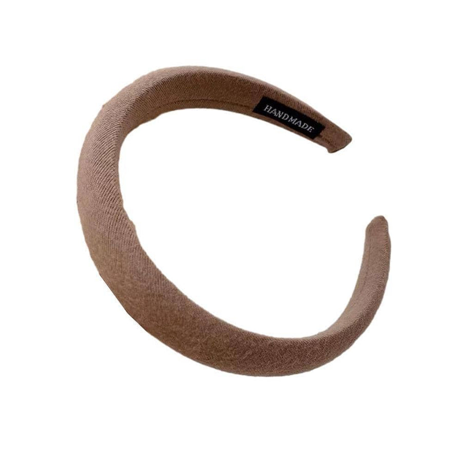 Padded Sponge Headband for Women - Light Brown