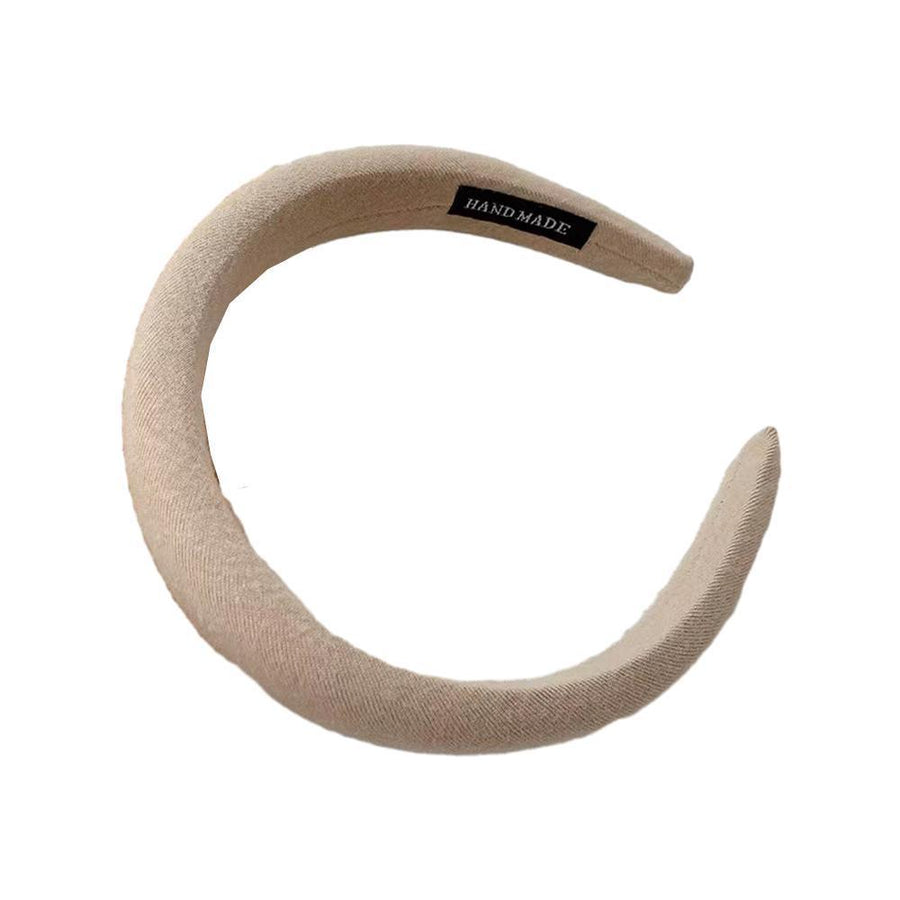 Padded Sponge Headband for Women - Light Tan