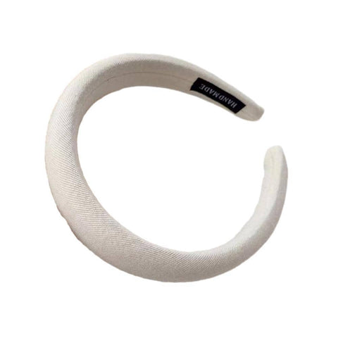 Padded Sponge Headband for Women - White