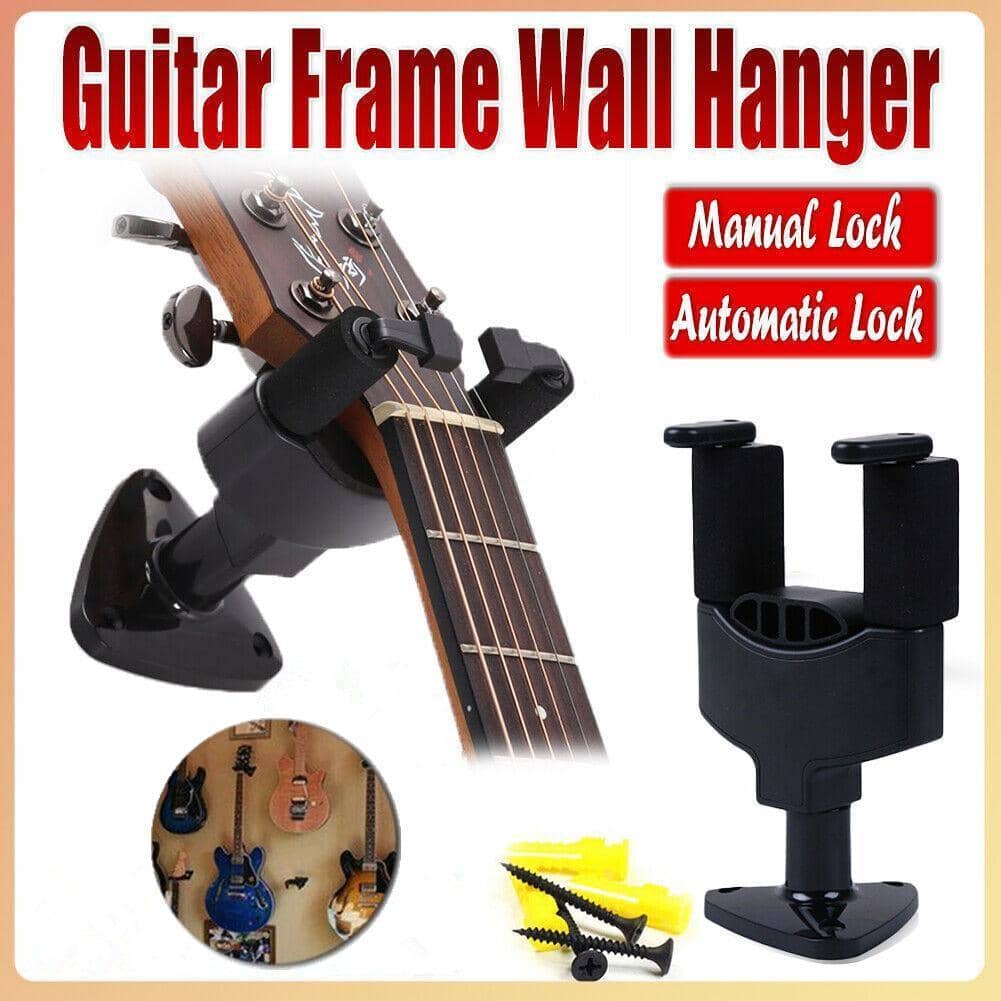 Padded Wall Mount Guitar Hanger - Manual Lock - view 2