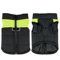 Padded Waterproof Dog Jacket with Zip - Lime Green, 2XL (Chest 54 cm)