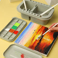 Paint Brush Cleaning Bucket Set with Palette and 18-Compartment Paint Box - view 5